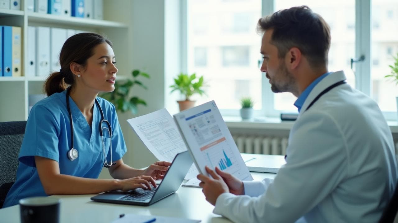 Healthcare professionals collaborating